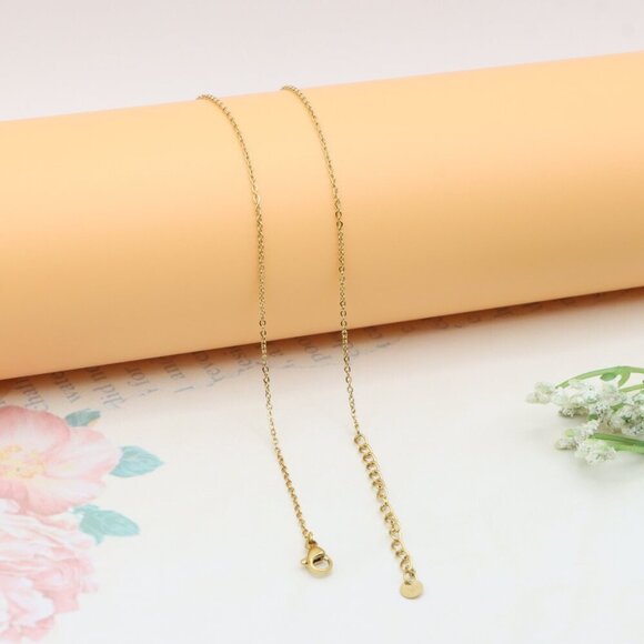 Yellow Gold Butterfly Pendant Necklace in Adjustable Chain Length, XPNL0357 - Picture 12 of 13